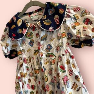 Vintage Sweet Blossoms Dessert Picnic Dress 🍰 Cottagecore Whimsical